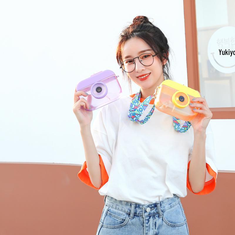 Creative Kids' Camera Straw Cup: Portable, Cute, Outdoor Juice & Water Bottle with Strap