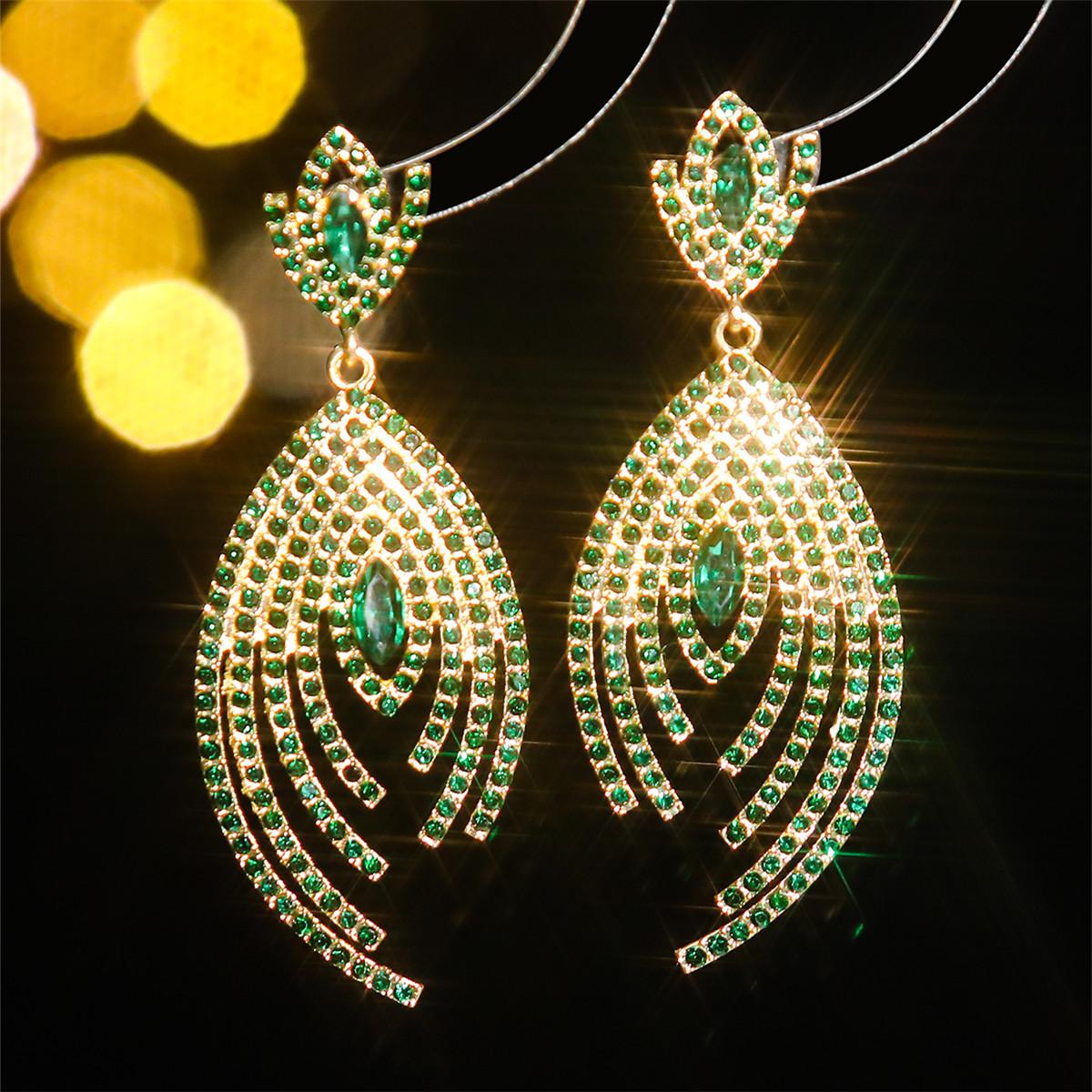 

Высококачественные роскошные цветные хрустальные серьги, персонализированные преувеличенные блестящие женские серьги