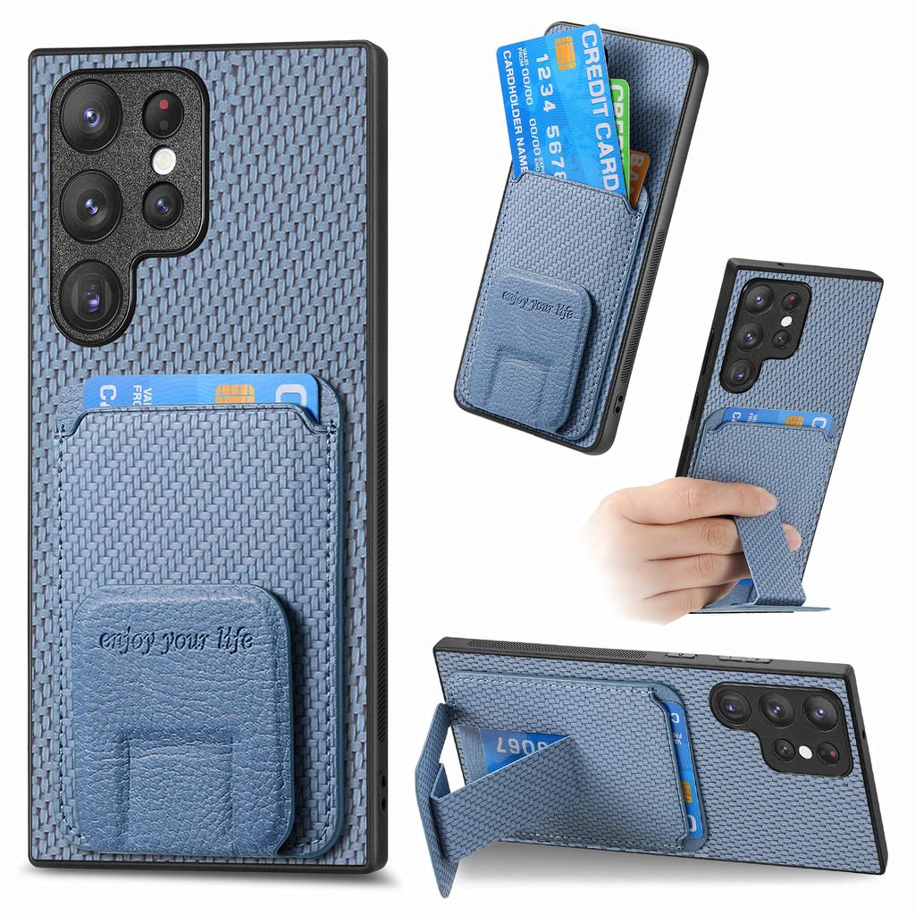 Foldable Kickstand Cards Solt Wallet Case For Samsung Galaxy S24 Ultra S23 S22 Plus S21 FE A14 A24 A34 A54 A15 A05 A55 A35 Bag