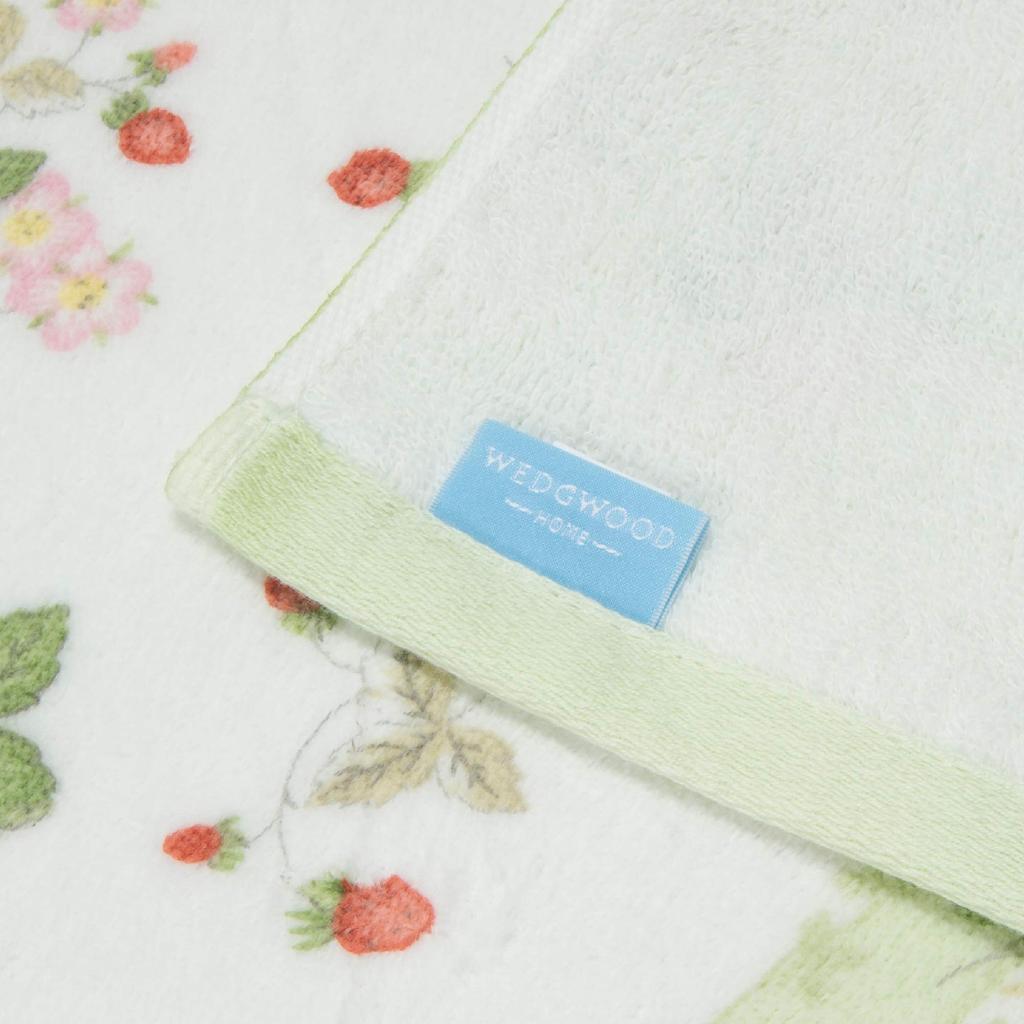 Nishikawa Towel Gift Set: Bath Towel & Face Towel (1 each), 100% Cotton, Wedgwood Wild Strawberry Brand Towel, Elegant, Delicate, Thin Type for