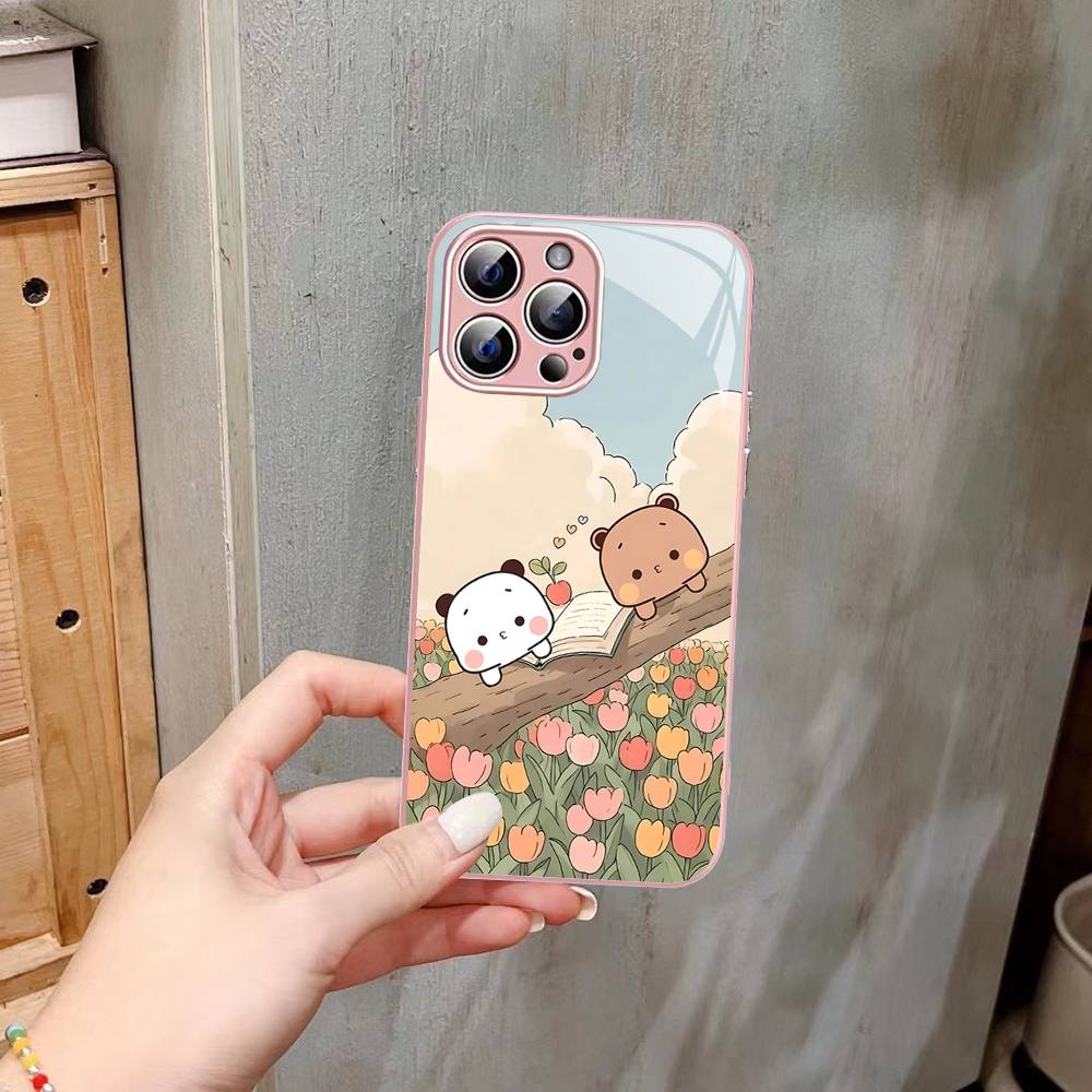 Cute Bubu Dudu Tempered Glass For Iphone 14 13 12 11 Pro Mini XS MAX 14Plus X XS XR Cover