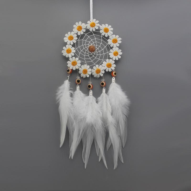 1Pc Sunflower Dream Catcher Small Wind Chime Ornament for Wedding Car Interior Home Decoration Party Gifts Gifts for Friends
