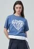 BLUDOT Heart Graphic Tape Point T-Shirt_Bl
