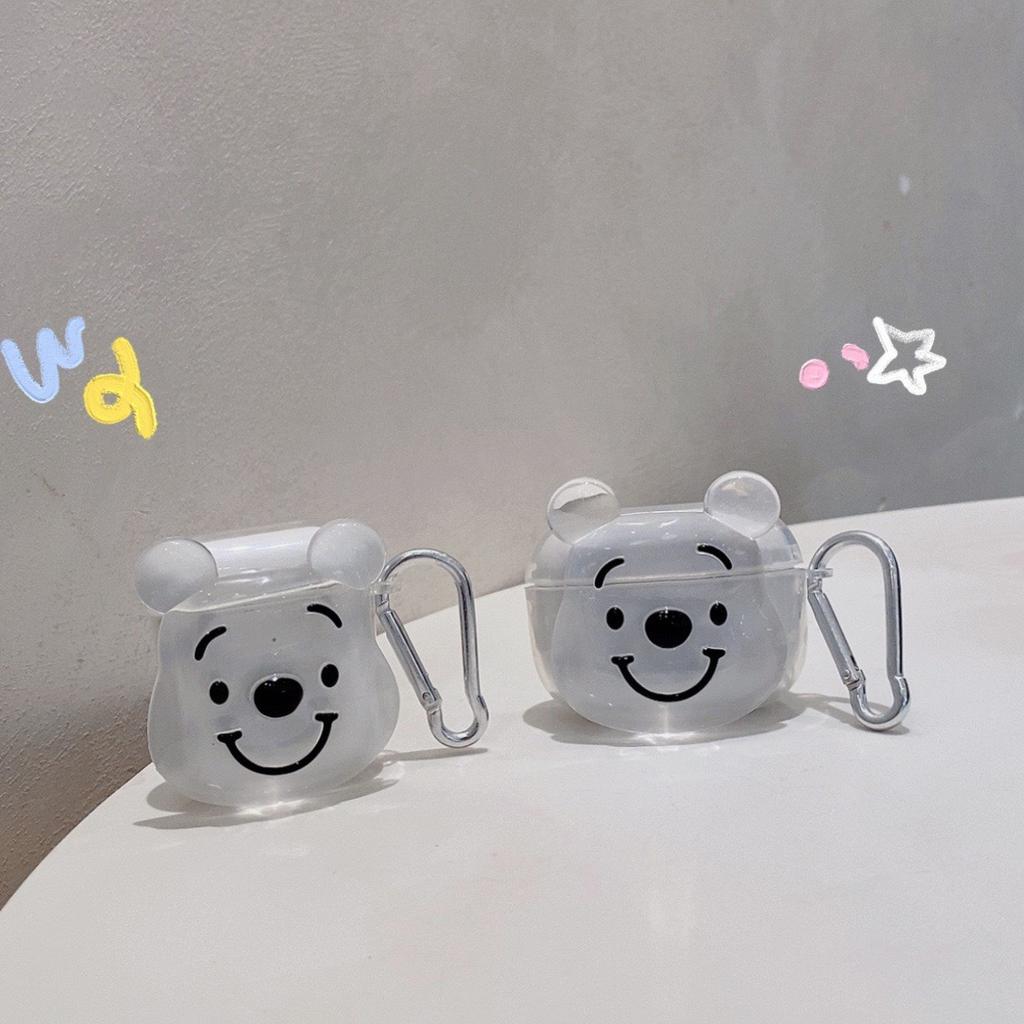 Bear Cute Transparent Earphone Case Creative Handmade Acrylic Airpods 1 Generation/2 Generation/3 Generation Universal
