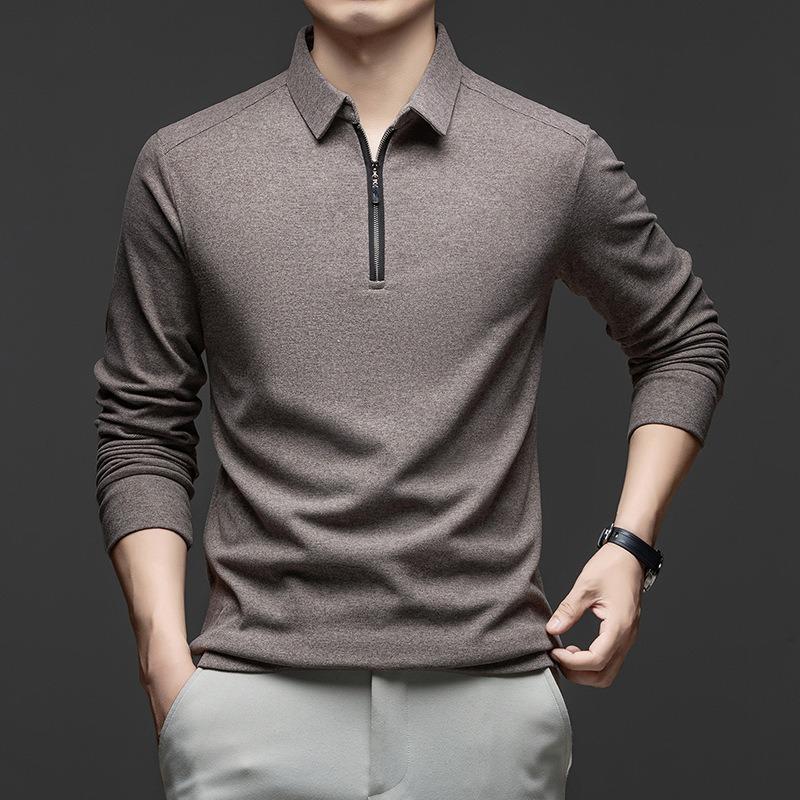 Men S Half Zip Long Sleeve Polo Shirt Casual Fashion Top