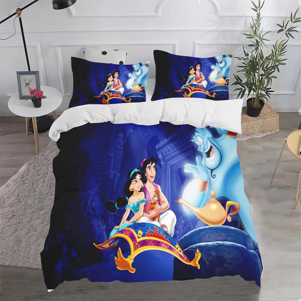 Aladdin Jasmine Prinzessin Bettbezug Set Bettwäsche Steppbett Sets King Size 3D Kinderbettwäsche Set
