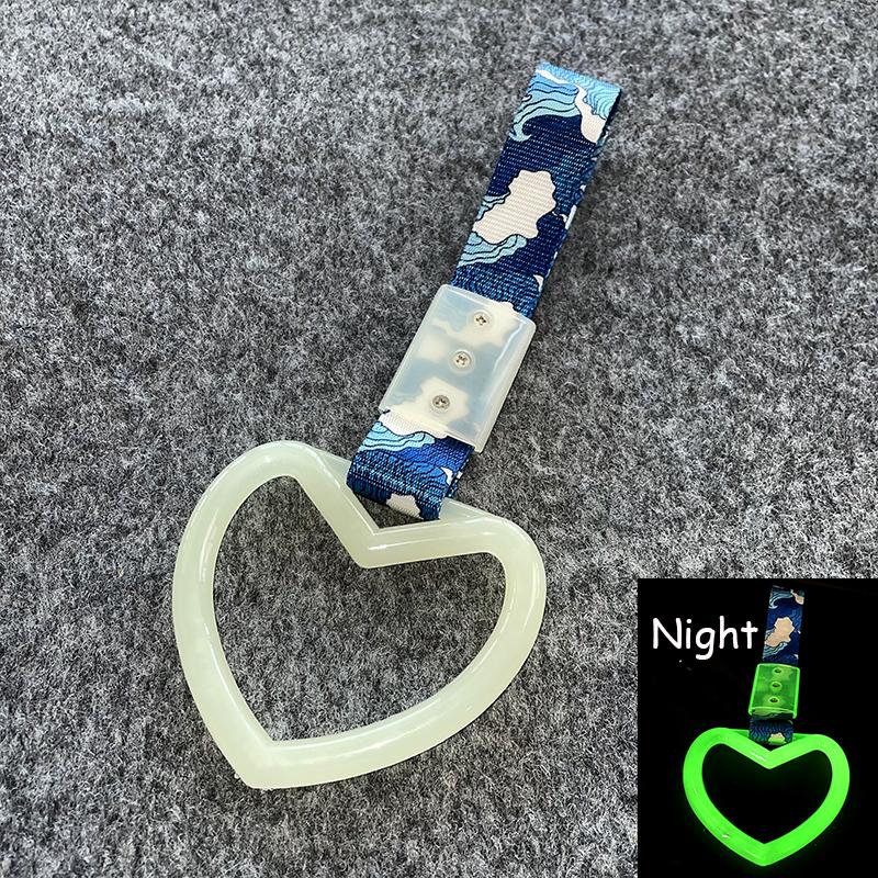 

JDM Японский стиль Универсальный ремень для ручки Укиё-э Украшение для автомобиля Кольцо-сердце Модификация автомобиля Шарм Кольцо Украшения для интерьера