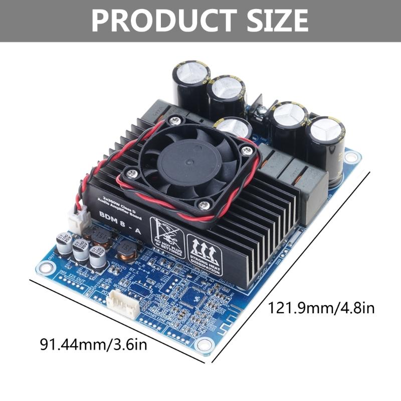 300Wx2 TPA3255 High-powered Digital Amplifier Board Two Channel Power Amplifier Board Support Multiple Inputs