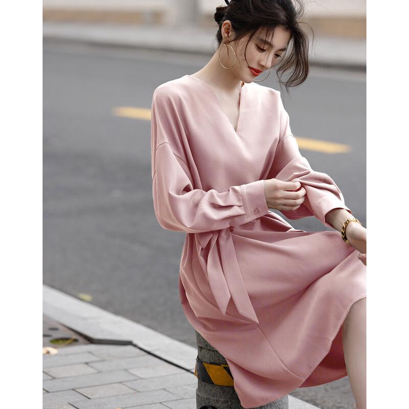Demana French Minimalist Irregular Collar A-Line Dress