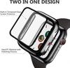 Glass+Cover For Apple Watch Case 45mm 44mm 41mm 42mm 40mm 38mm Accessories Hard Screen Protector iWatch Series 9 8 7 6 SE 5 4 3