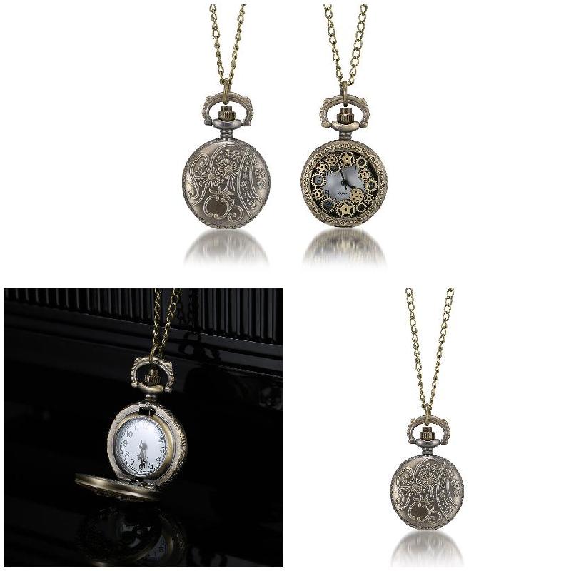 Pocket Watches Personalized Necklace Chain Watches Gift For Birthday Anniversary Men Women Vintage Pocket Watch With Chain