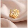 Ear Cuff Multi-Layer Cross CZ Clip Earrings for Women, 18K Gold Plated Brass Non-Pierced Cartilage, Fake Piercing Jewelry