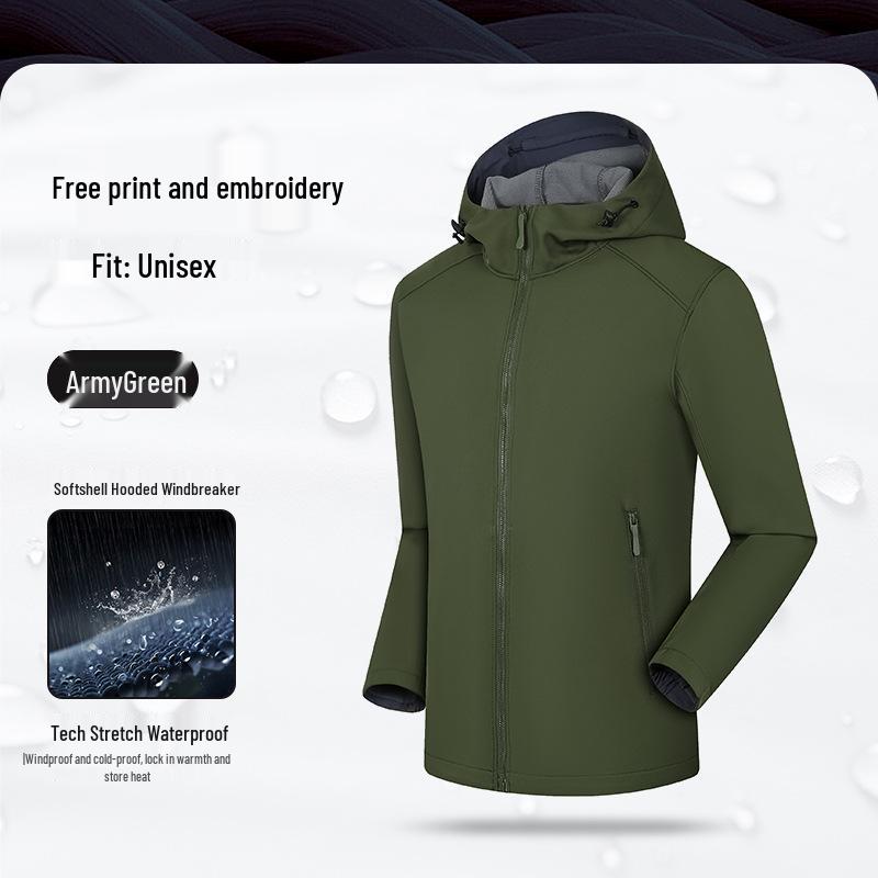 Custom Logo Red Softshell Jacket for Corporate and Anniversary Events: Windbreaker for Autumn/Winter 2XL