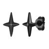 Vnox Small Cross Unisex Earrings, Four Pointed Star Mens Women Stud Earrings, Anti Allergy Stainless Steel Brincos Jewelry