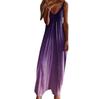 Women's Plus Size V-Neck Spaghetti Strap Long Dress - European & American Style