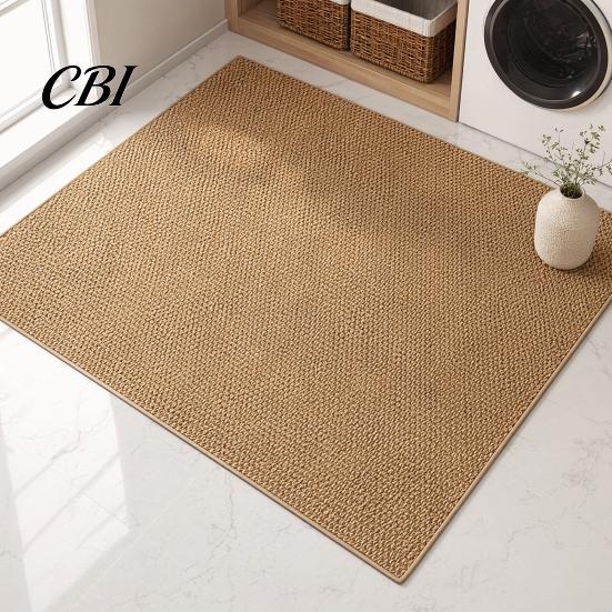 Low Saturated Bedroom Floor Mat Solid Color Area Rug, Rustic Living Room Minimalist Soft Rug with Anti-Slip Backing, Indoor Carpet for Tea Washable