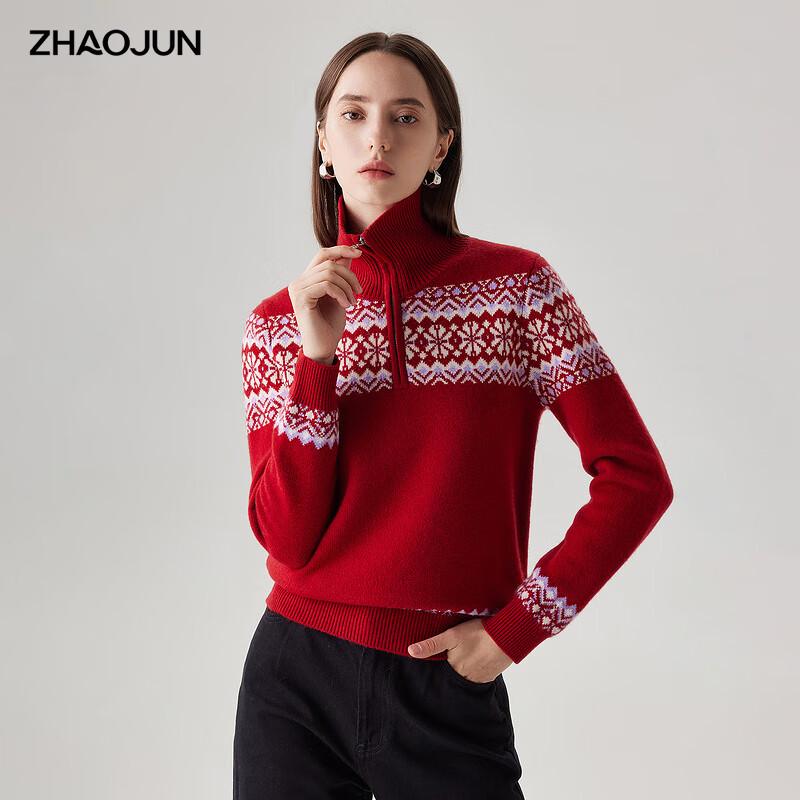 

Женский толстый жаккардовый шерстяной свитер Zhaojun в стиле Fair Isle L