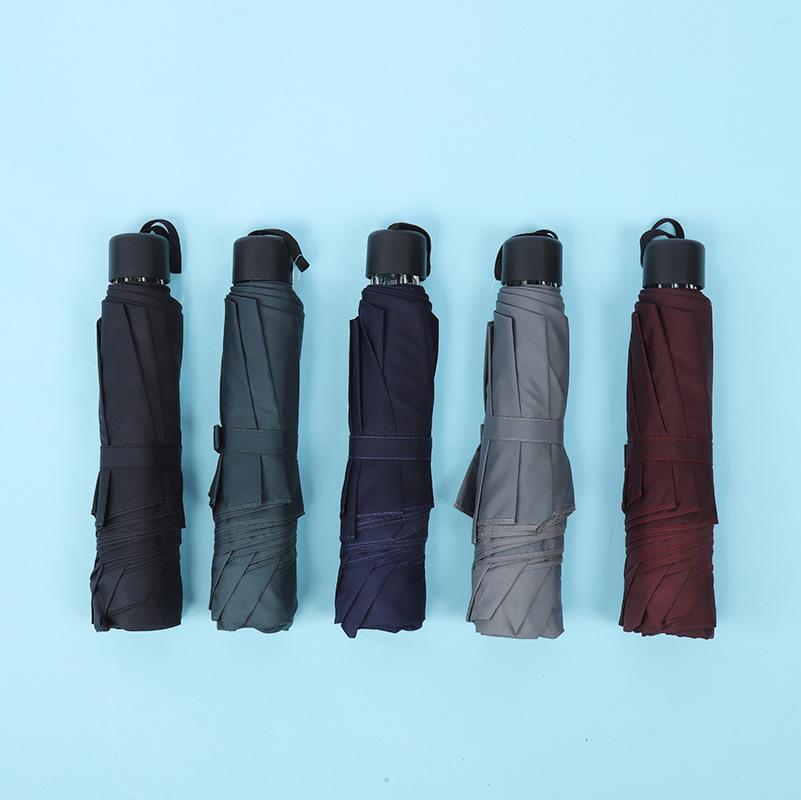 Tiantan 307E Men's Three-Fold Steel Umbrella: Sun & Rain Protection with Logo Printing Option