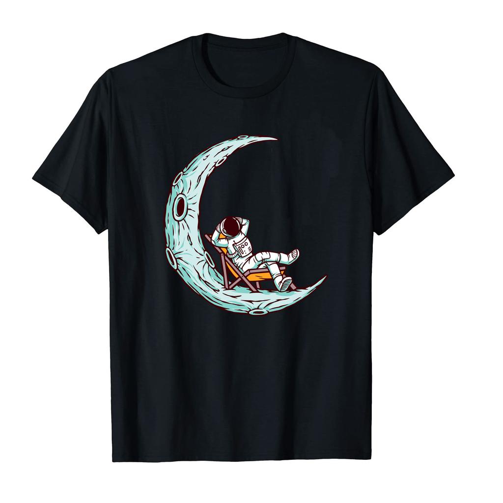 100 Cotton Astronaut Unicorn Planet Alien Space Moon For Men Women Black TShirt Graphic Harajuku Fashion Tee T Shirt XS5XL