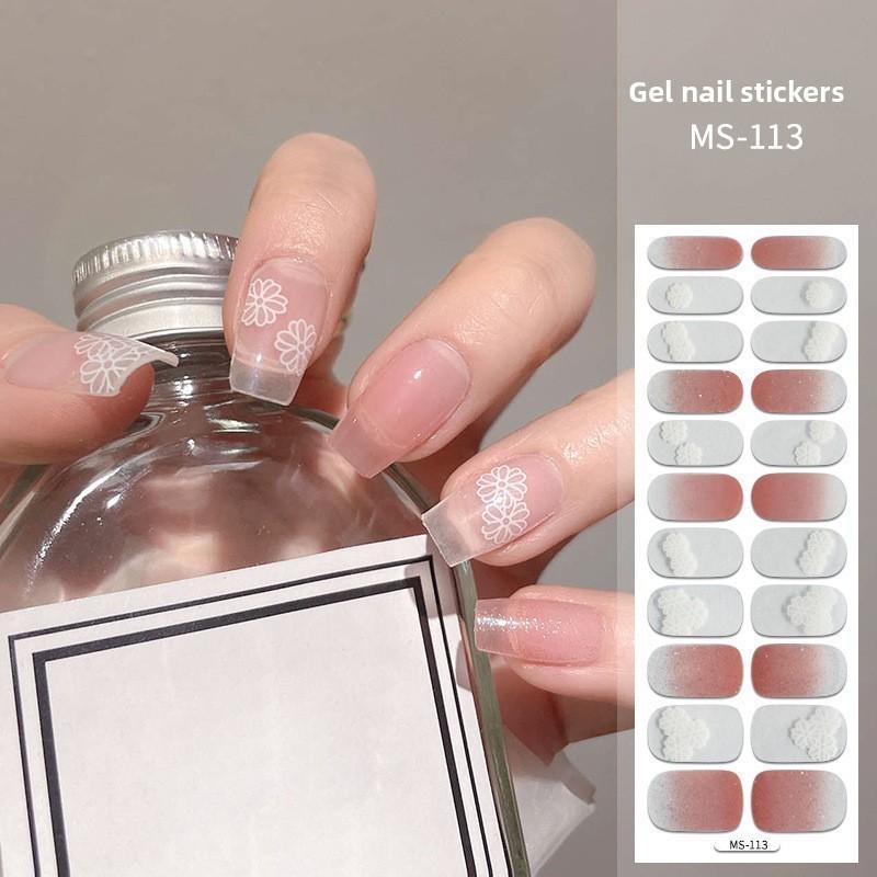Nail Polish Stickers Without Baking, Nail Polish Glue, Nail Stickers for Manicure