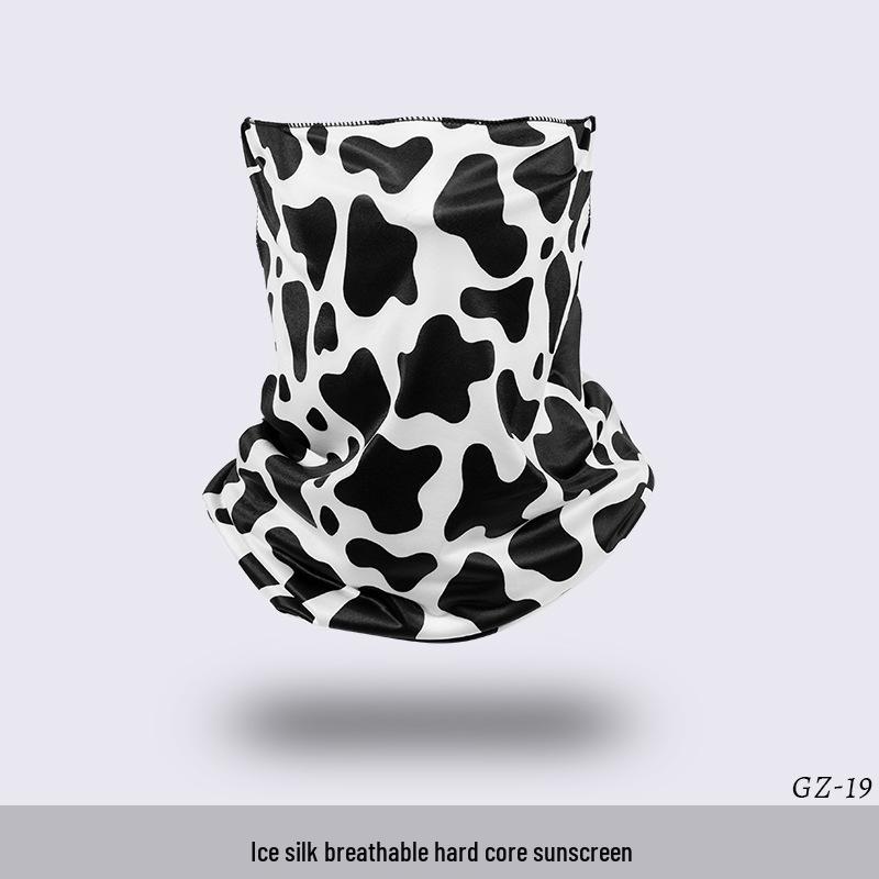 Ice Silk Ear-Hanging Face Mask - Breathable Sunshade & Neck Gaiter for Cycling & Sports