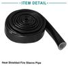 ACROPIX Thermal Insulated Fire Retardant Sleeve Pipe Silicone Glass Fiber Protection Line Wire Sleeve