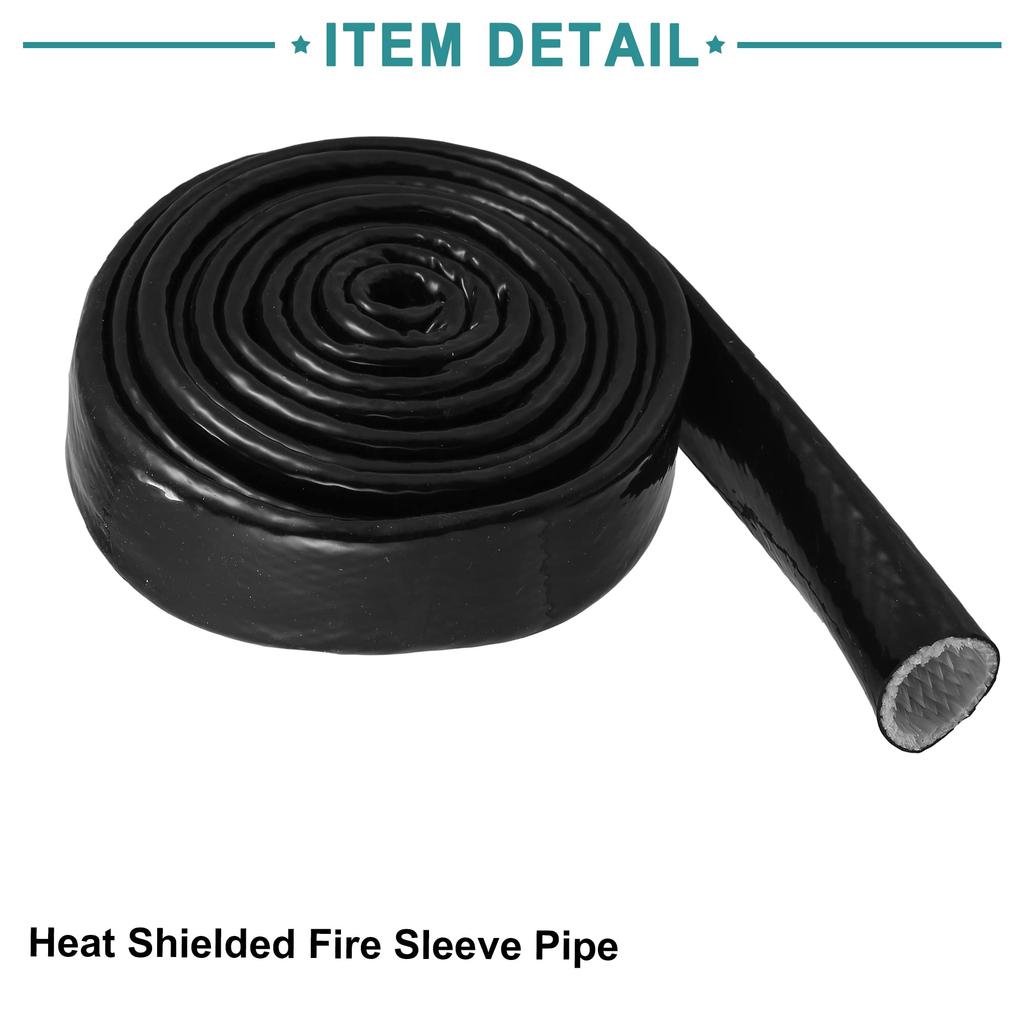 ACROPIX Thermal Insulated Fire Retardant Sleeve Pipe Silicone Glass Fiber Protection Line Wire Sleeve