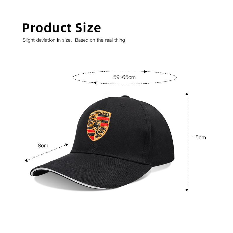 LVHY1 Emblema Porsche Ricamato Auto Regolabile Racing Sport Cappellino da Baseball Moto Cappellino Casual Per Porsche 911 718 Cayenne Panamera