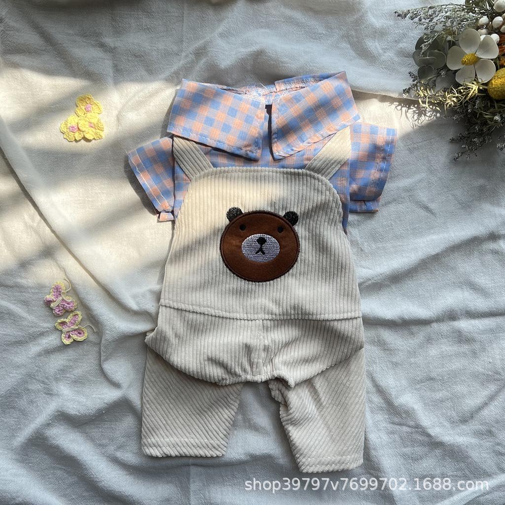 Four-legged dog clothes spring and autumn new small and medium-sized dog pet clothes teddy bear pattern pet supplies