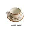 Vintage Mug Color Coil Ceramic Coffee Cup and Plate Set Latte    Cute  Tea