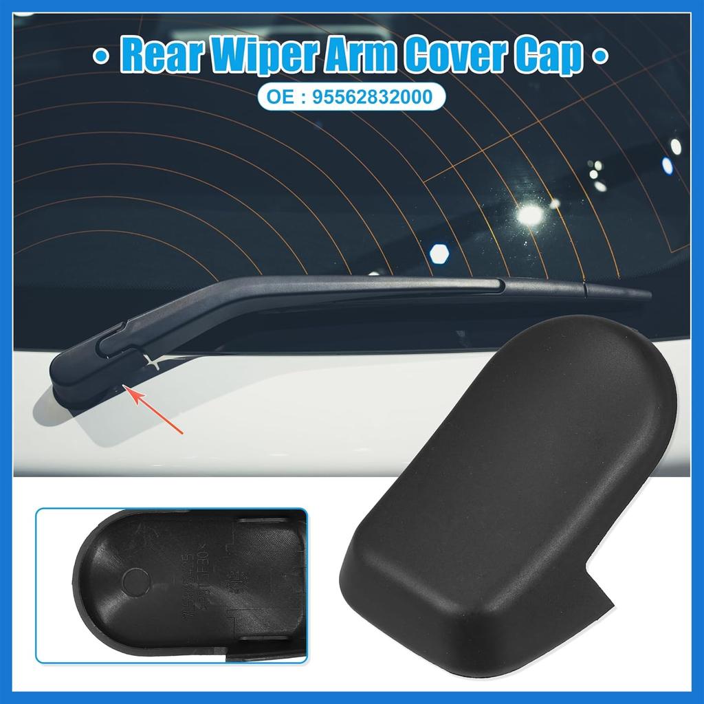 Heckscheibenwischerarm Abdeckkappe Passend für Porsche Cayenne - 1 Stück Schwarz Auto Zubehör