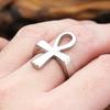 Egyptiske Ankh Fingerringer i Rustfritt Stål for Menn Kvinner Punk Hip Hop Korsring Mote Smykketilbehør Gaver Dropshipping