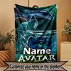 Coperta Stampata con Avatar Personalizzato e Nome Personalizzato, Decorazione per la Casa, Camera da Letto, Divano, Campeggio, Divanetto, Regali per Compleanno Natale