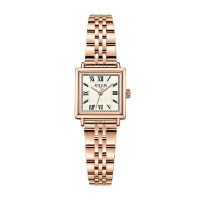 [JULIUS] JULIUS Einfache quadratische Damen-Metalluhr JA-1354