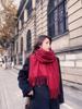 White Cashmere Scarf: Thickened, Solid Color, Versatile for Women & Men, Perfect for Autumn & Winter