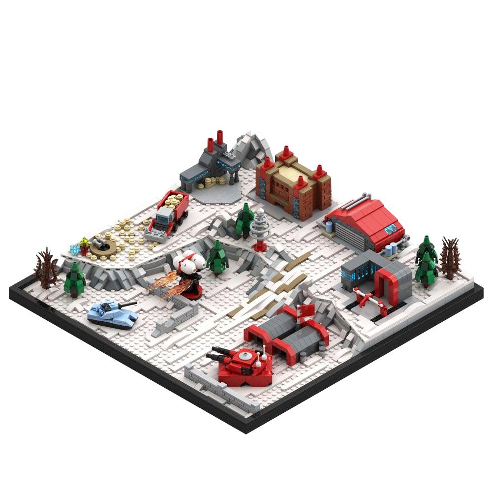 Gobricks MOC Command & Conquer (C&C) Red Alert - Советская База Креативный Уличный Пейзаж Модель Кирпичи Строительные Блоки Игрушки Для Детей Подарок