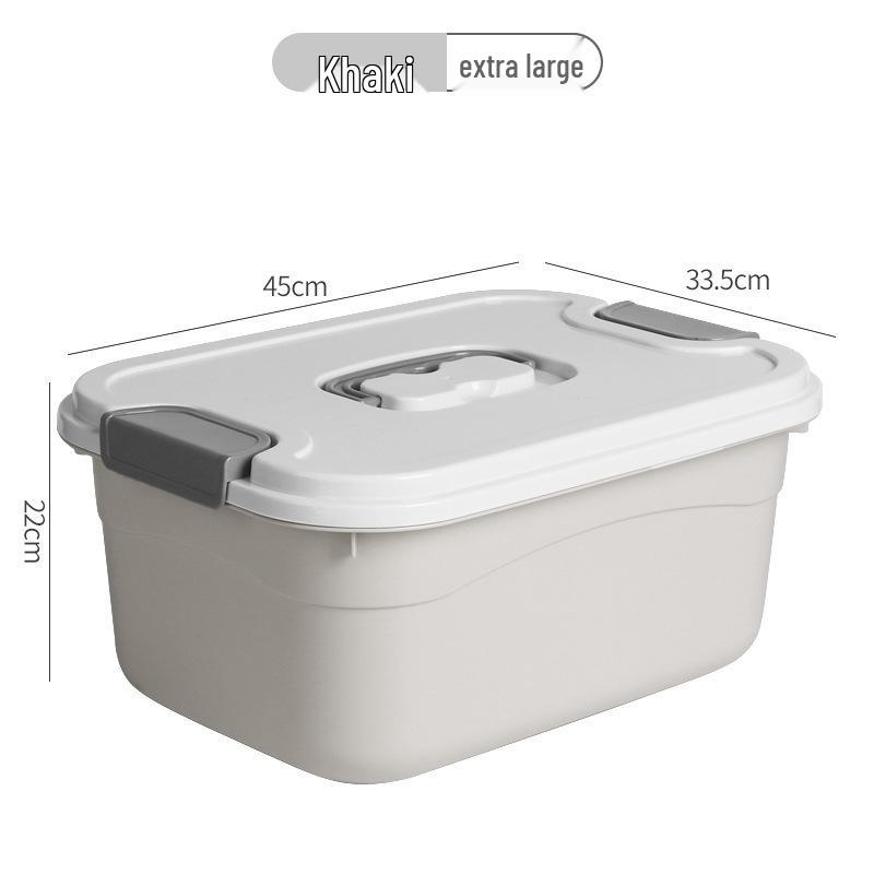 Extra Large Plastic Storage Box with Lid for Clothes, Toys, and Snacks