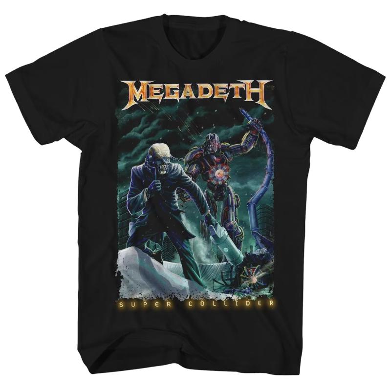 Megadeth Megadeth Band Heavy Metal Rock Punk Mens Large Loose Cotton American Tshirt Comfortable and Breathable