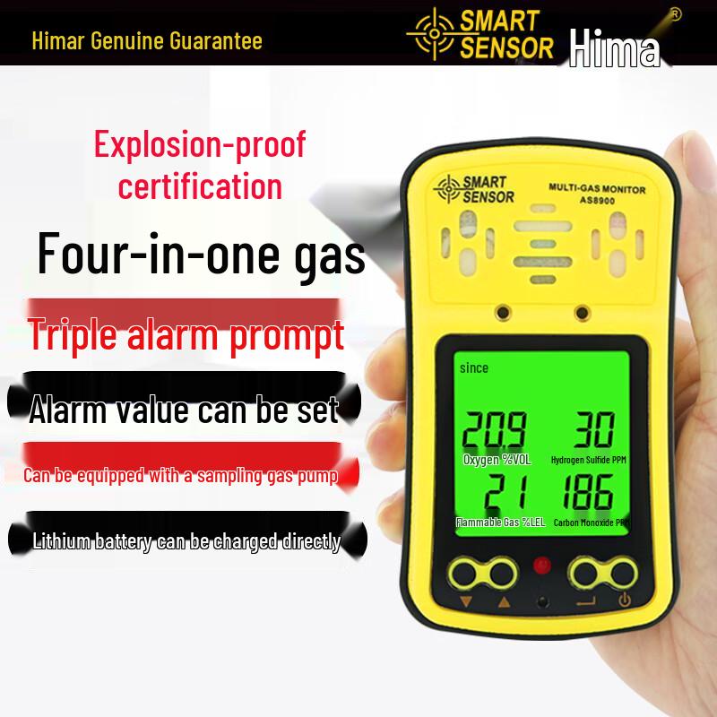 Smart Sensor AS8900 4-in-1 Multi-Gas Detector