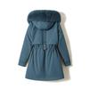 Women's 2026 Winter Mid-Length Velvet Parka with Large Fur Collar - Slimming Korean Style Cotton Jacket