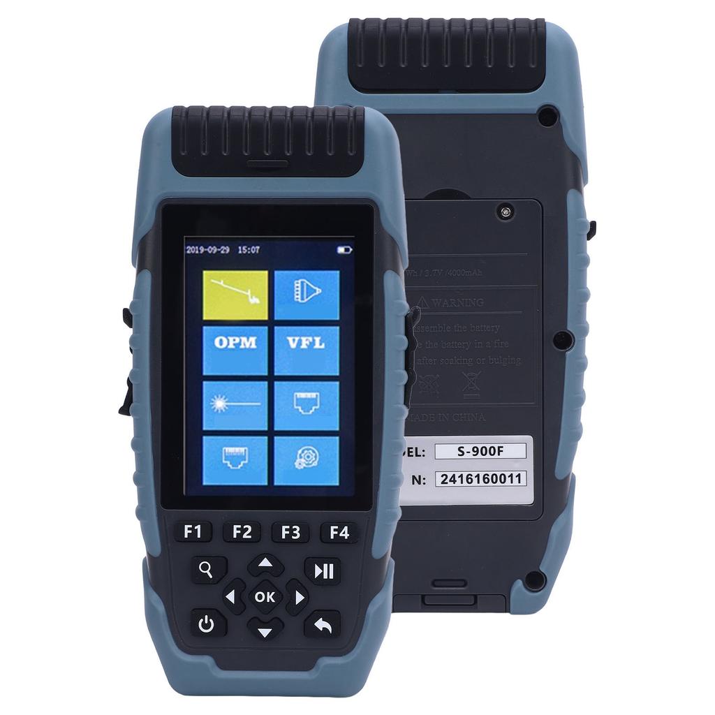 S-900F OTDR Fiber Optic Tester 3.5in Color LCD Touchscreen 1310nm OPM OLS RJ45 Test OTDR Tester Optical Time Domain Reflectomete