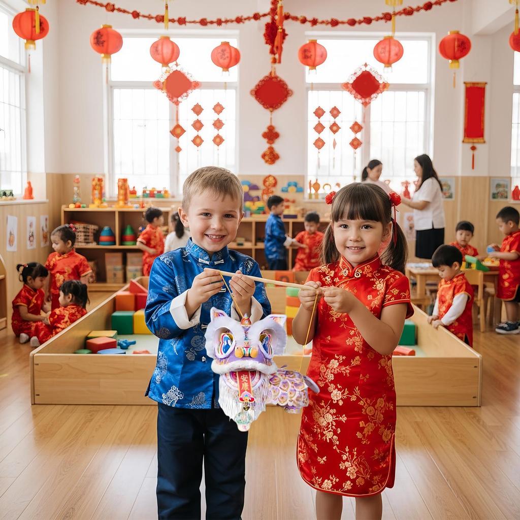 Chinese New Year 2026 Lanterns Lion Dance Hanging Lamp DIY Material Spring Festival Traditional Lanterns Material Package