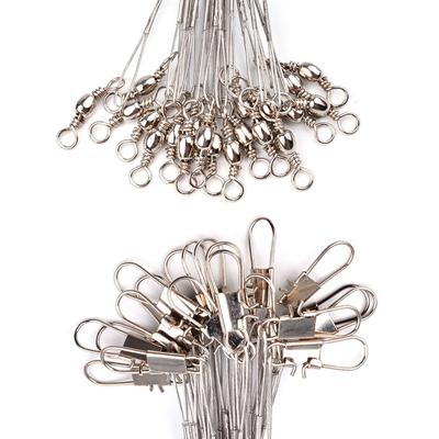 80pcs Lure Fishing Line Leaders Anti-bite High-strength Fish Wire Leaders For Seawater Freshwater 4 Sizes 15/20/25/30cm