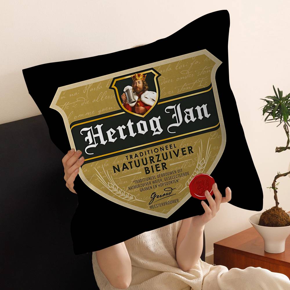 H-Hertog Jan Pillow Gift Home Office Decoration Bedroom Sofa Car Cushion Cover Case 45X45