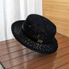 Sun Protection Straw Boater Hat Lightweight Flat Top Beach Hat Handwoven Sun Cap  Beach Vacation