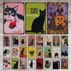 Coole schwarze Katze Metallschild Blechschild Metall Retro Bar Wanddekoration Bar Club Loch Metallplakat
