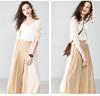 Women's Summer Sun Protection Cardigan - Lightweight, Mid-Length Wool Knit with Skirt, Three-Quarter Sleeve, Ice Silk Outerwear