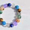 12Mm Quartz Rock Natural Yellow Tower Crystal White Crystal Tiger'S Eye Design Sense Duobao Bracelet Bracelet