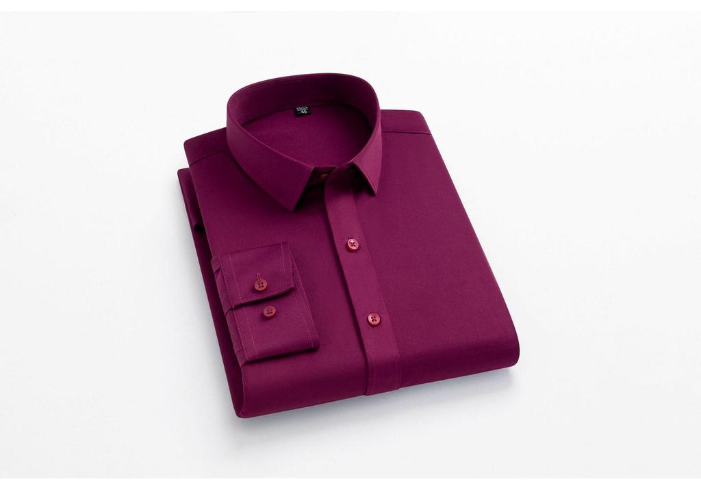 Men's Stretchy No-Iron Business Long-Sleeve Shirt