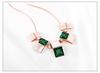 IUHA Necklace Austrian cubic zirconia [Impact Gingham] (peridot)